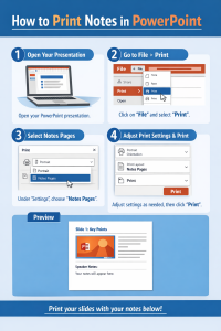 how to print notes on ppt