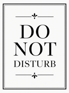 do not disturb print
